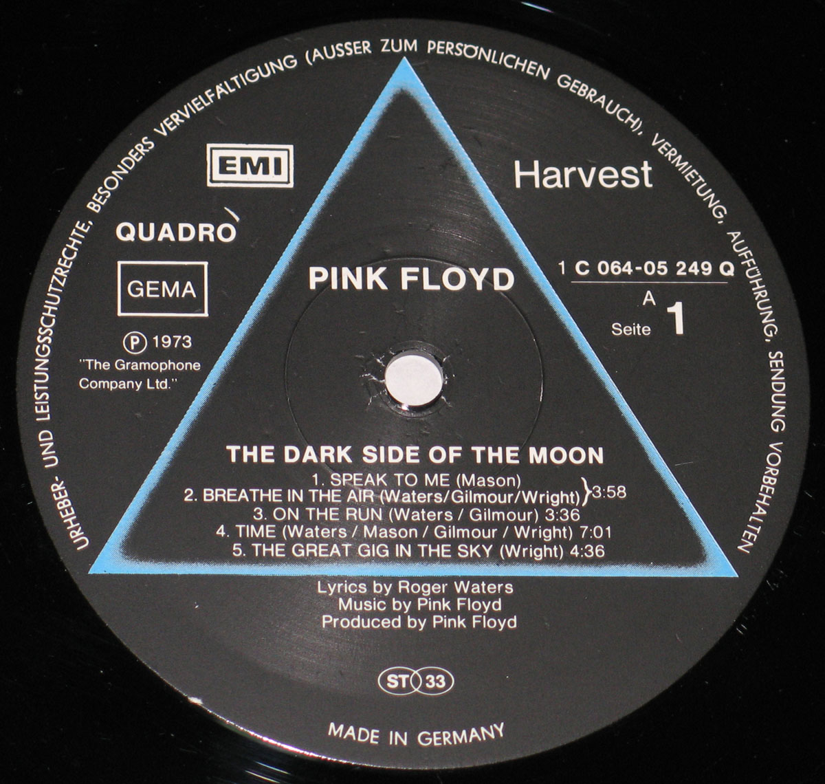 High Resolution Photo #4 PINK FLOYD Dark Side Moon Quadro 